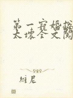 第一宠婚总裁别太坏全文阅读