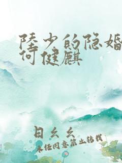 陆少的隐婚罪妻何健麒