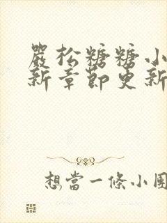 严松糖糖小说最新章节更新时间