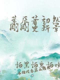 叶辰萧初然今天刚刚更新章节