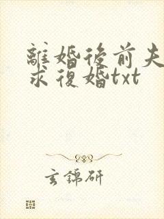 离婚后前夫哭着求复婚txt
