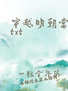 穿越明朝当暴君txt