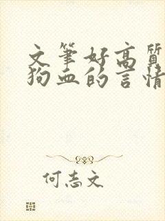 文笔好高质量不狗血的言情文