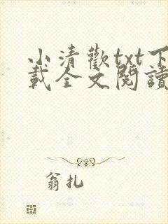 小清欢txt下载全文阅读