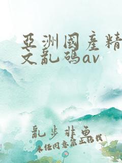 亚洲国产精品中文乱码av