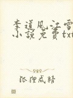 李道风江雪瑶的小说免费txt