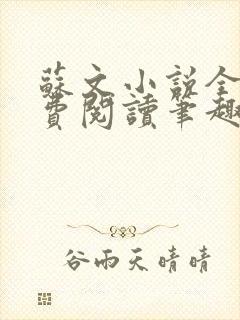 苏文小说全文免费阅读笔趣阁