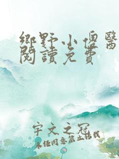 乡野小傻医全文阅读免费