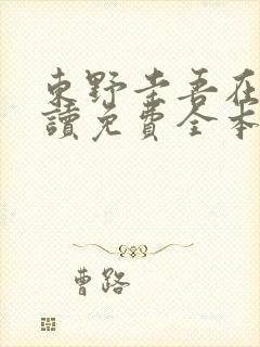 东野圭吾在线阅读免费全本