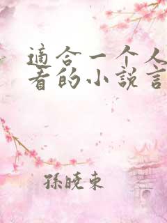 适合一个人晚上看的小说言情