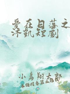 爱在日落之前王沐凯短剧