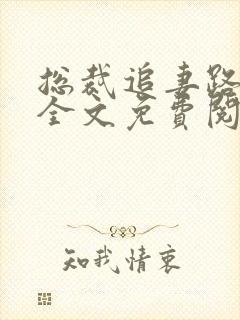 总裁追妻路漫漫全文免费阅读