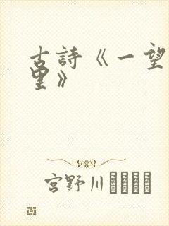 古诗《一望二三里》