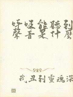 呼吸能听到肺部声音是什么原因导致