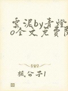 云泥by青灯po全文免费阅读 小说
