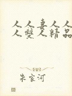 人人妻人人澡人人双人精品