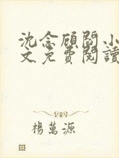 沈念顾阎小说全文免费阅读