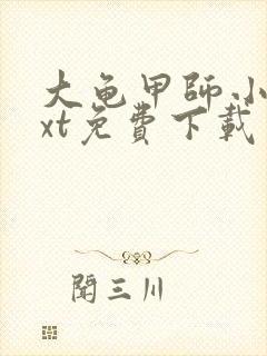 大龟甲师小说txt免费下载