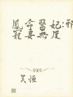 凤命医妃:邪王宠妻无度