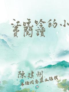 江晚吟的小说免费阅读