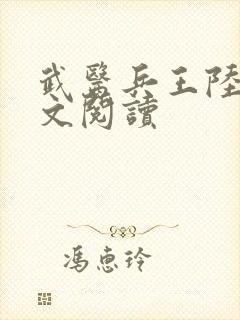 武医兵王陆轩全文阅读