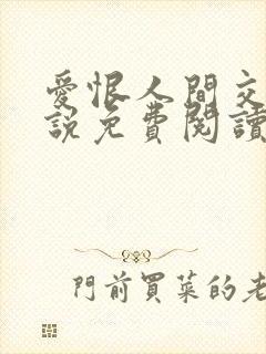 爱恨人间交换小说免费阅读全文下载