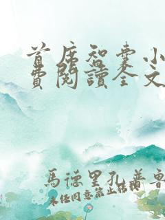首席智囊小说免费阅读全文无弹窗