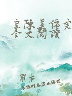 良陈美锦完整版全文阅读