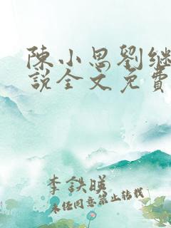 陈小思刘继临小说全文免费阅读