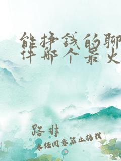 能挣钱的聊天软件哪个最火