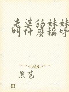 老婆的妹妹老公叫什么称呼
