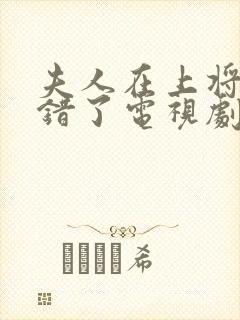 夫人在上将军知错了电视剧