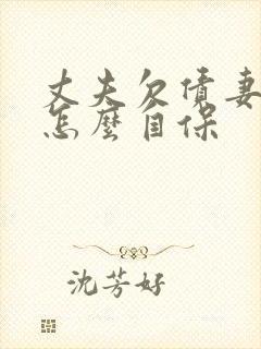 丈夫欠债妻子该怎么自保