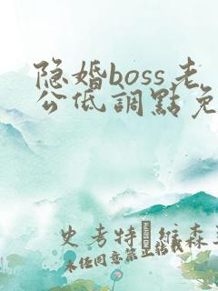 隐婚boss老公低调点免费阅读