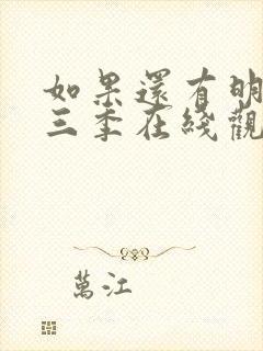 如果还有明天第三季在线观看