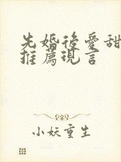 先婚后爱甜宠文推荐现言