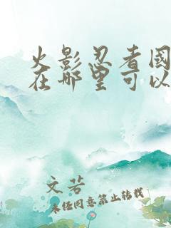 火影忍者国语版在哪里可以看