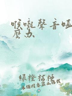 喉咙声音哑了怎么办