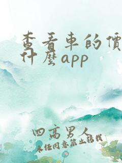 查看车的价格用什么app