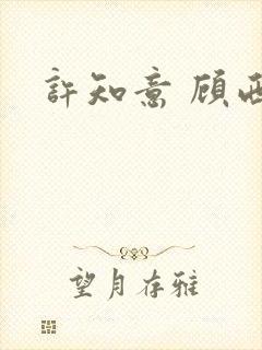 许知意 顾西洲