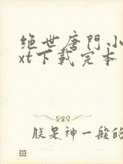 绝世唐门小说txt下载完本