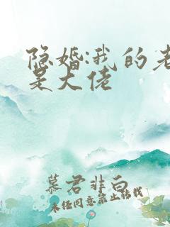 隐婚:我的老公是大佬