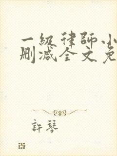 一级律师小说未删减全文免费阅读