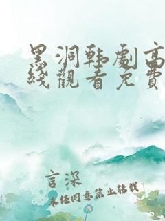 黑洞韩剧高清在线观看免费完整版