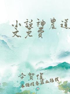 小说神农道君全文免费
