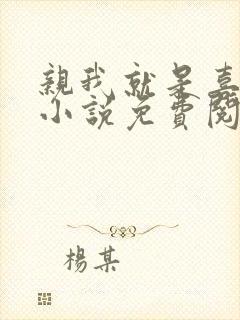 亲我就是喜欢我小说免费阅读