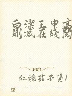 白洁王申高义无删减在线阅读