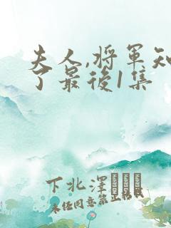 夫人,将军知错了最后1集