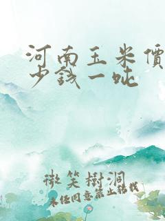 河南玉米价格多少钱一吨