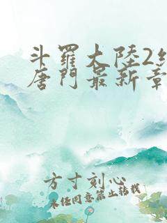 斗罗大陆2绝世唐门最新章节